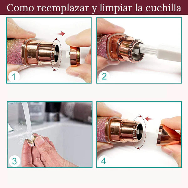 Depiladora 2 en 1 para Cejas y Vello Facial